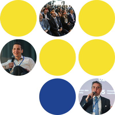 Collage of speakers and delegates at EBSA events